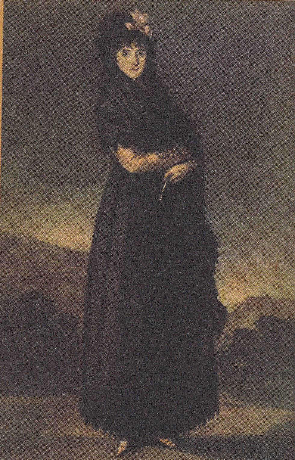 POSTAL 19094: CUADRO AUTOR DESCONOCIDO: MUJER DE NEGRO
