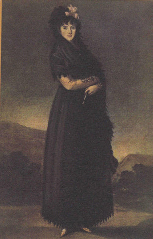 POSTAL 19094: CUADRO AUTOR DESCONOCIDO: MUJER DE NEGRO