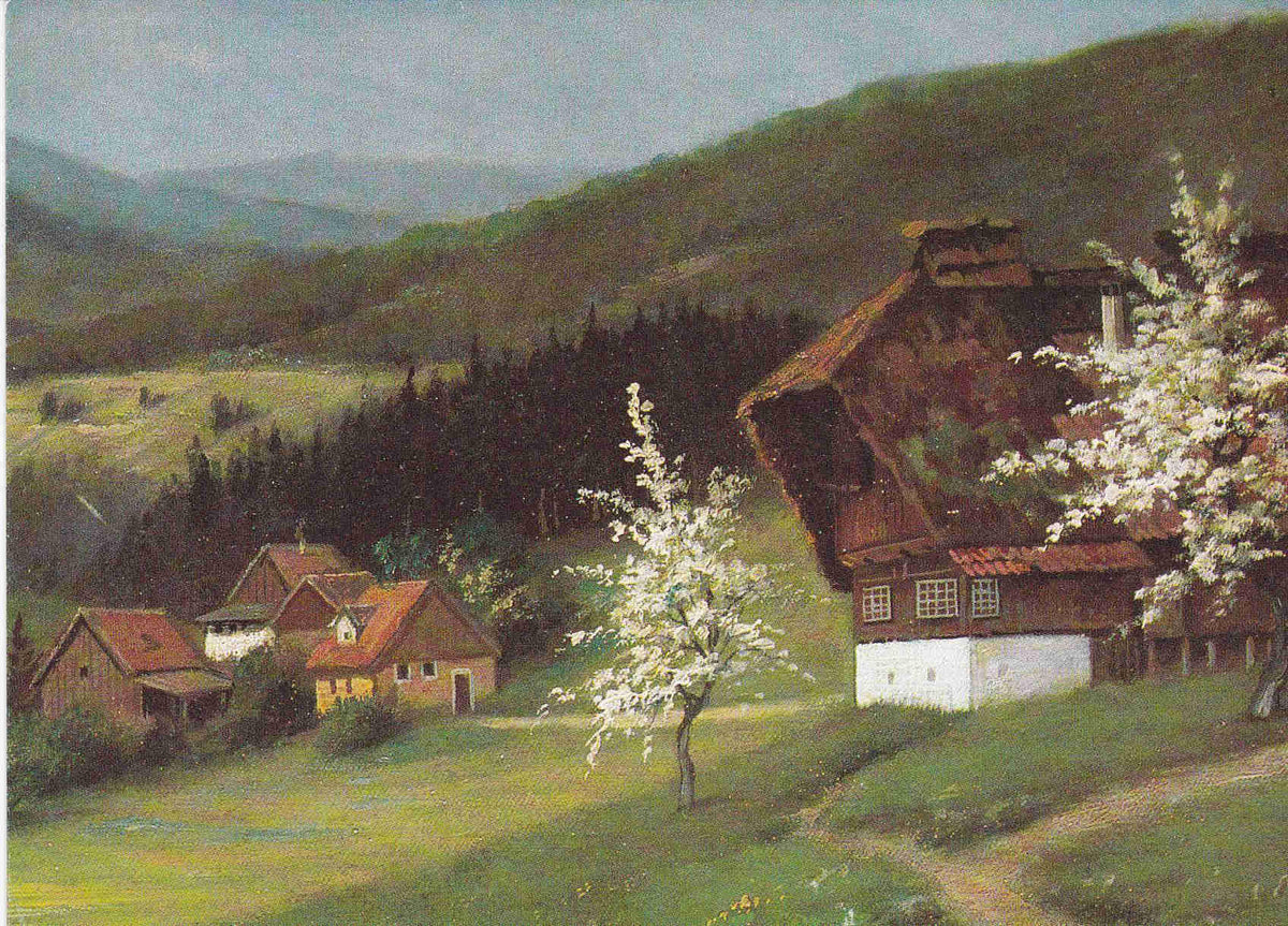 POSTAL 19097:FRITZ SCHNEIDER: FRUHLINGSIDYLLE IM SCHWARZWALD