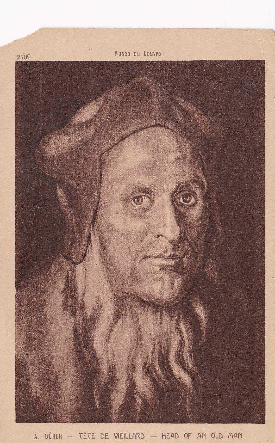 POSTAL 19115: A. DURER: TETE DE VIEILLARD