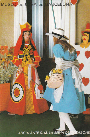 POSTAL 19117: MUSEO DE CERA BARCELONA: ALICIA ANTE S. M. LA REINA DE CORAZONES