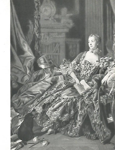 LAMINA 9824: La Marquesa de Pompadour por F. Boucher