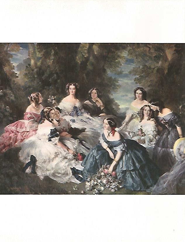 LAMINA 9868: La emperatriz Eugenia y las damas de su cortepor Winterhalter