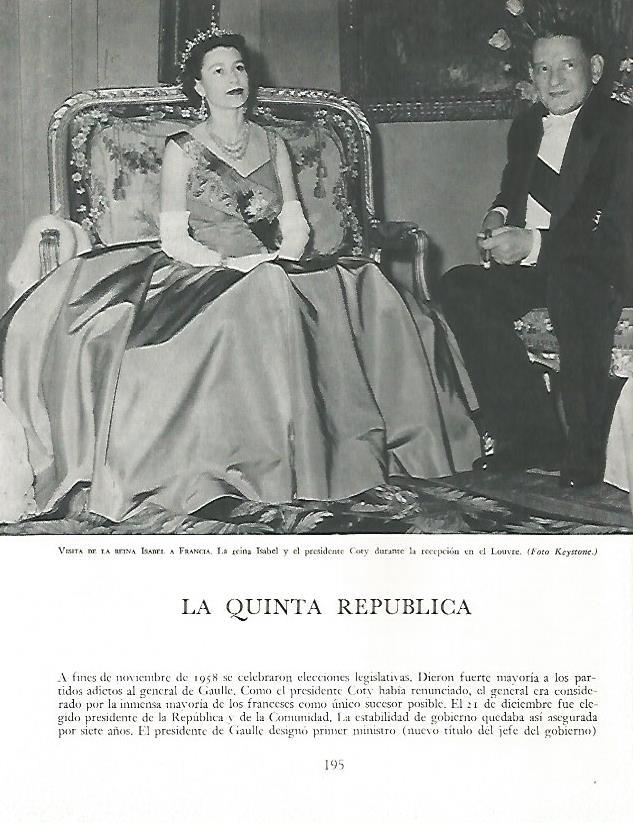 LAMINA 9885: Isabel de Inglaterra y el presidente Coty 