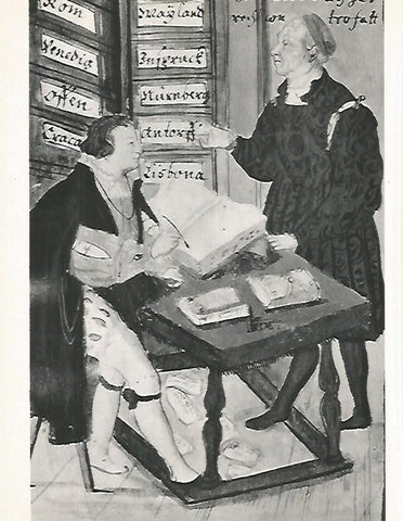 LAMINA 9937: Ilustracion de M. Schwartz del banco de J. Fugger