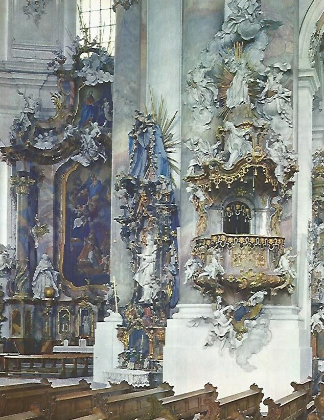 LAMINA 9955: Interior de la iglesia de Ottobeuren