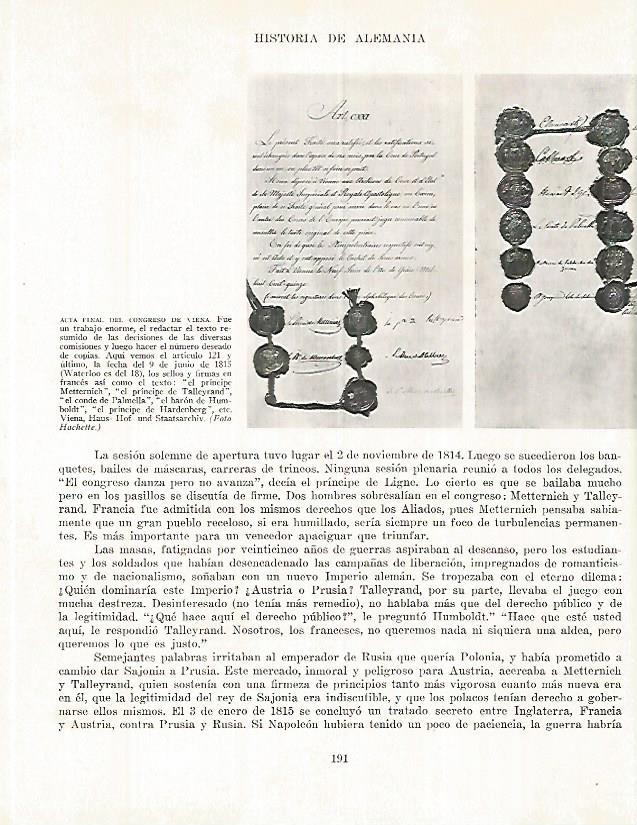 LAMINA 9965: Acta final del Congreso de Viena 1815