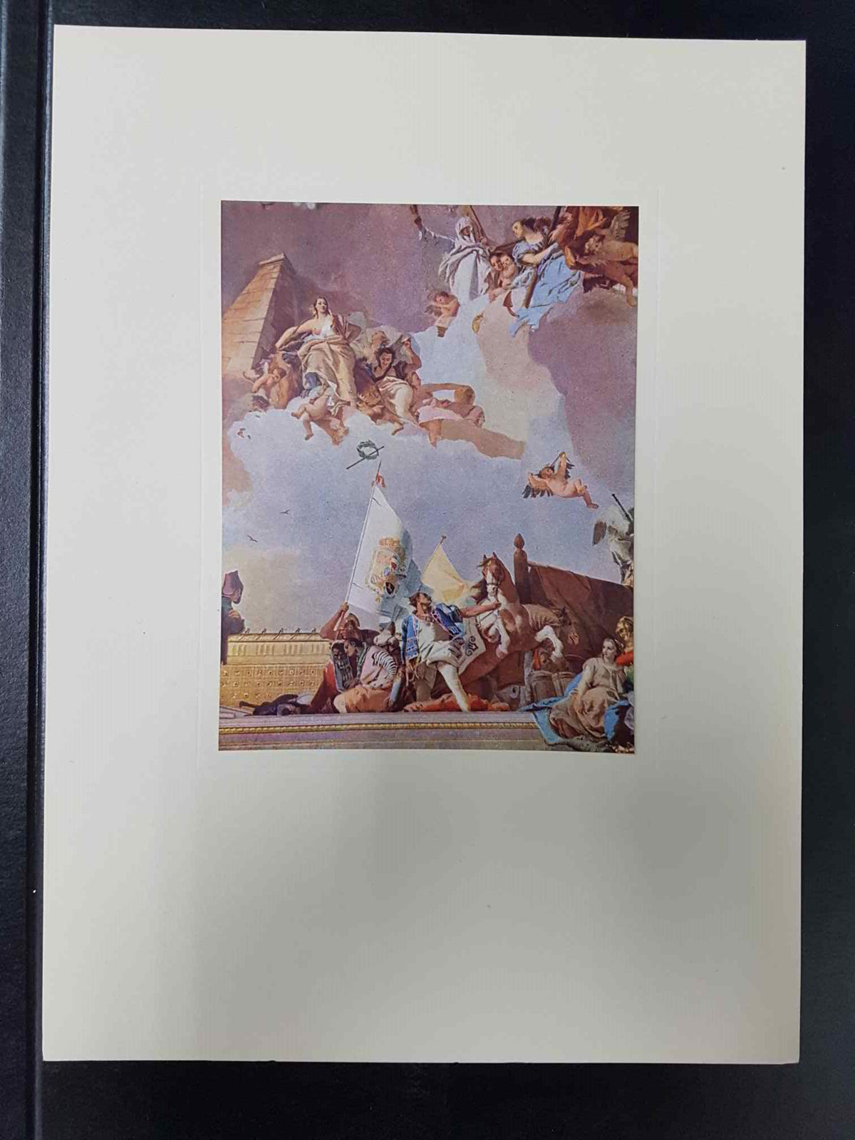 Lamina Fragmento pintura en la Sala del trono del Palacio de Oriente en Madrid (Tiepolo)