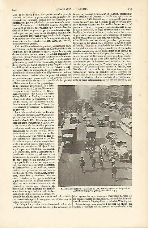 LAMINA DE ESPASA 331: Entierro de Mr. Malos Negocios en Nueva York
