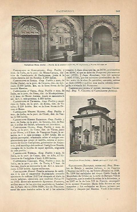 LAMINA ESPASA 3039: Catedral de Castiglione Olona Italia