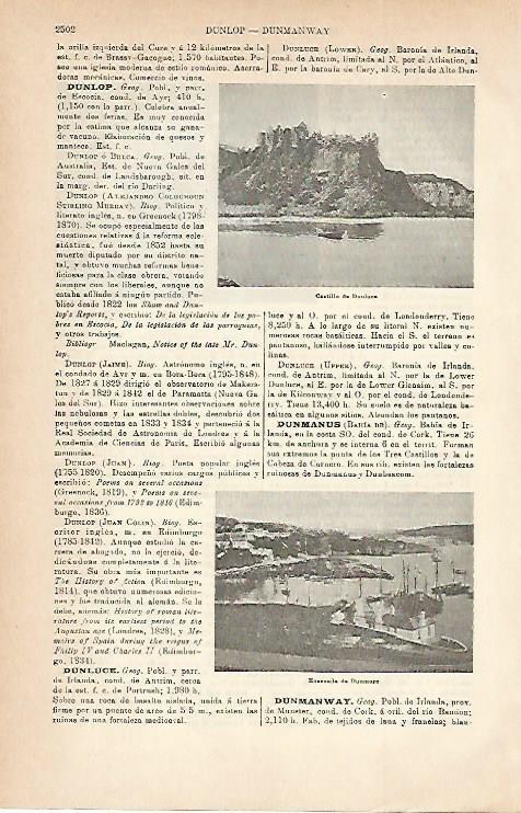LAMINA ESPASA 3178: Castillo de Dunluce Irlanda