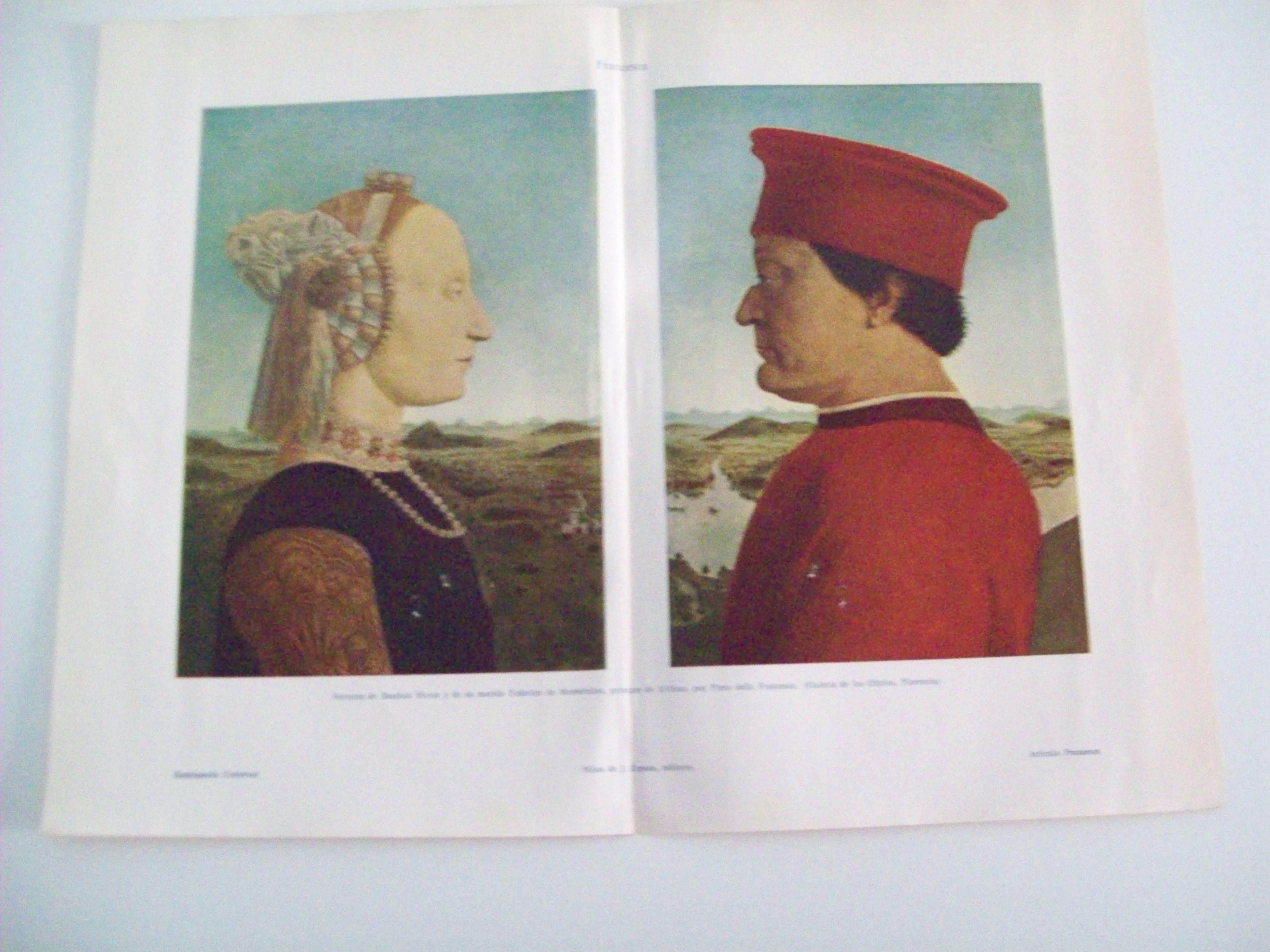 LAMINA ESPASA 3470: Bautista Sforza y su marido Federico de Montefeltro por Piero della Francesca