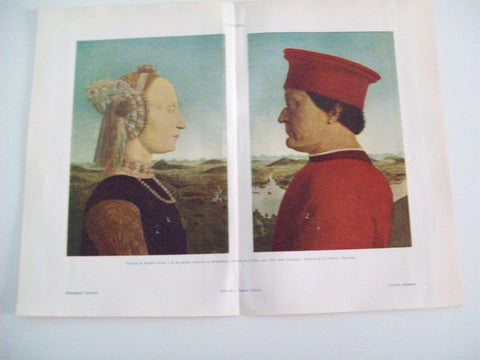 LAMINA ESPASA 3470: Bautista Sforza y su marido Federico de Montefeltro por Piero della Francesca