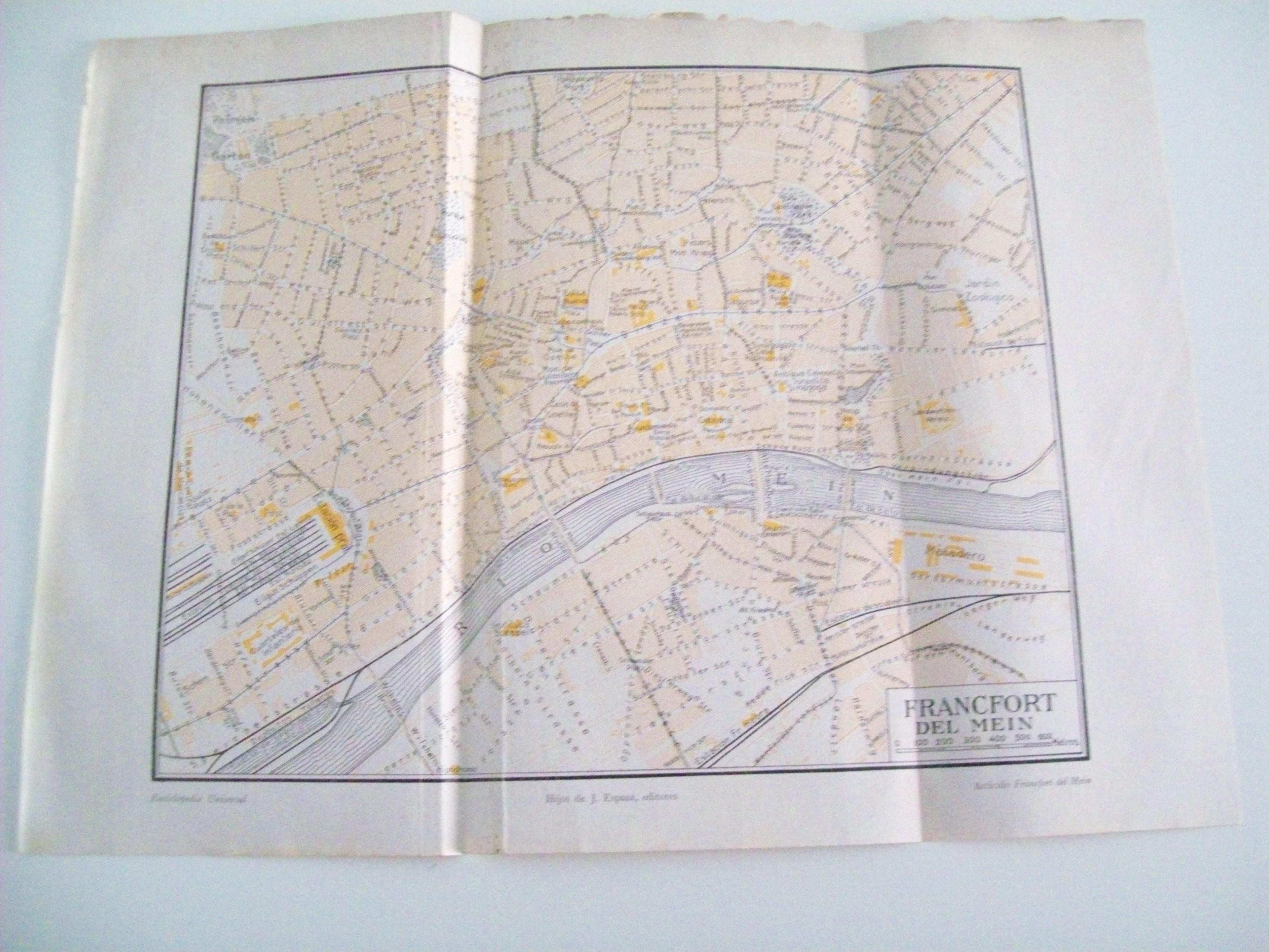LAMINA ESPASA 3471: Plano de Frankfurt Alemania
