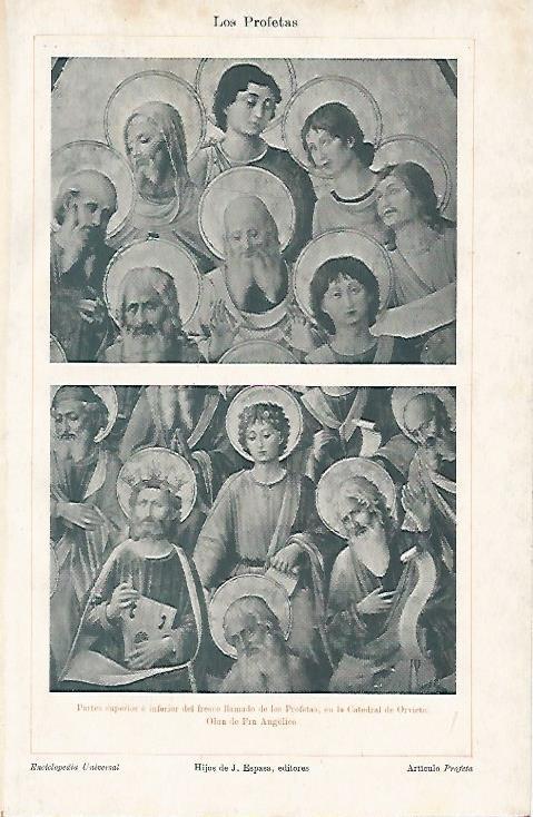 LAMINA ESPASA 3651: Fresco de los Profetas de la Catedral de Orvieto Italia