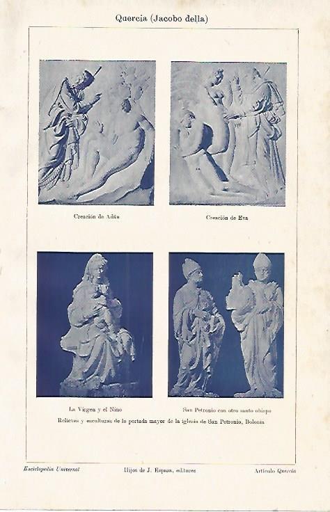 LAMINA ESPASA 3814: Relieves y esculturas de la Iglesia de San Petronio en Bolonia
