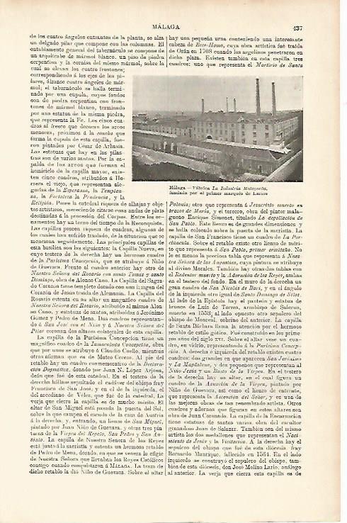 LAMINA ESPASA 3909: Fabrica La Industria Malagueña