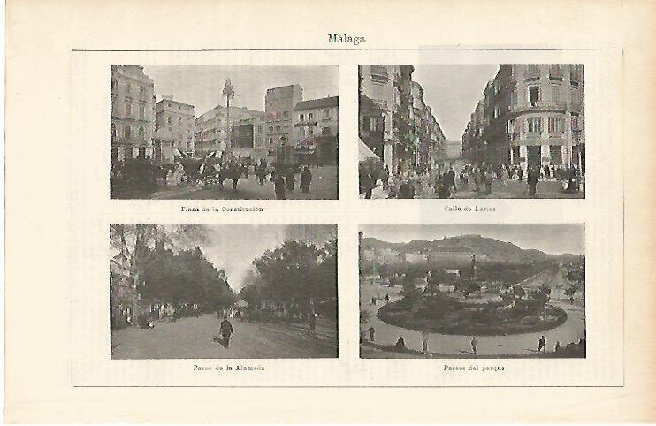 LAMINA ESPASA 3910: Lugares de la ciudad de Malaga