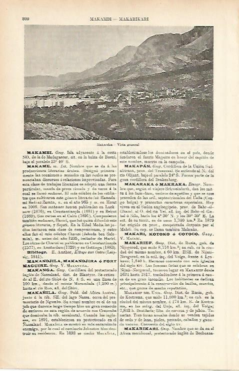 LAMINA ESPASA 3901: Vista general de Makarska Austria
