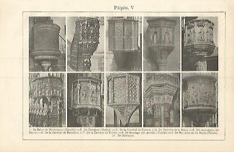 LAMINA ESPASA 3784:Pulpito de catedrales de España