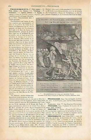 LAMINA ESPASA 3575: Grabado de Wierx El prendimiento de Cristo