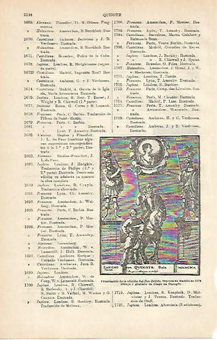 LAMINA ESPASA 3827: Edicion de 1674 de El Quijote dibujo de Diego de Obregon