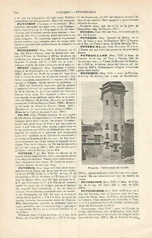 LAMINA ESPASA 3803: Torre del Castillo de Puygiron Francia
