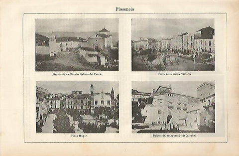 LAMINA ESPASA 3280: Edificios de Plasencia Caceres