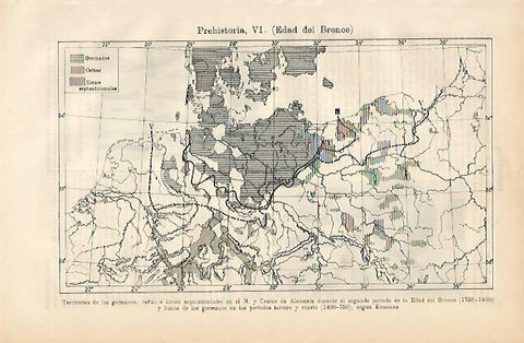 LAMINA ESPASA 3569: Mapa de la Edad de Bronce en Alemania