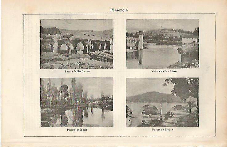 LAMINA ESPASA 3278: Vistas de Plasencia Caceres
