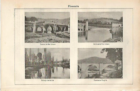 LAMINA ESPASA 3278: Vistas de Plasencia Caceres