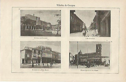 LAMINA DE ESPASA 305: Vistas de Villalon de Campos I