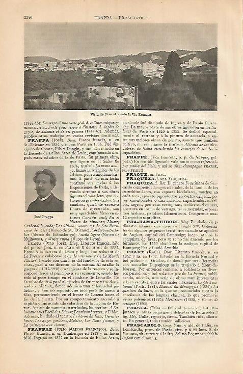 LAMINA ESPASA 3505: Vista de Frascati Italia