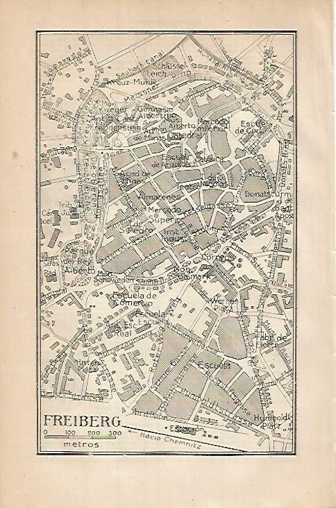 LAMINA ESPASA 3511: Plano de Freiberg Alemania