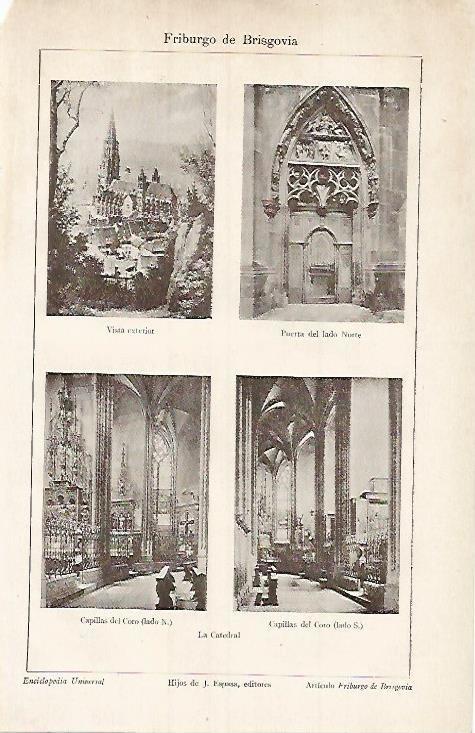 LAMINA ESPASA 3523: Catedral de Frisburgo de Brisgovia