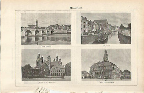 LAMINA ESPASA 3855: Vistas de Maestricht
