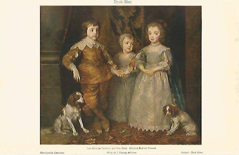 LAMINA ESPASA 3206: Los hijos de Carlos I por Van Dyck