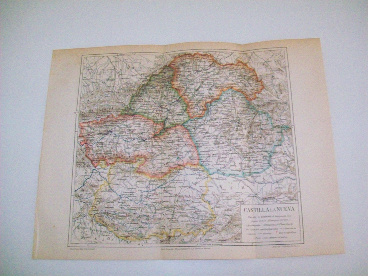 LAMINA ESPASA 3037: Mapa de Castilla la Nueva