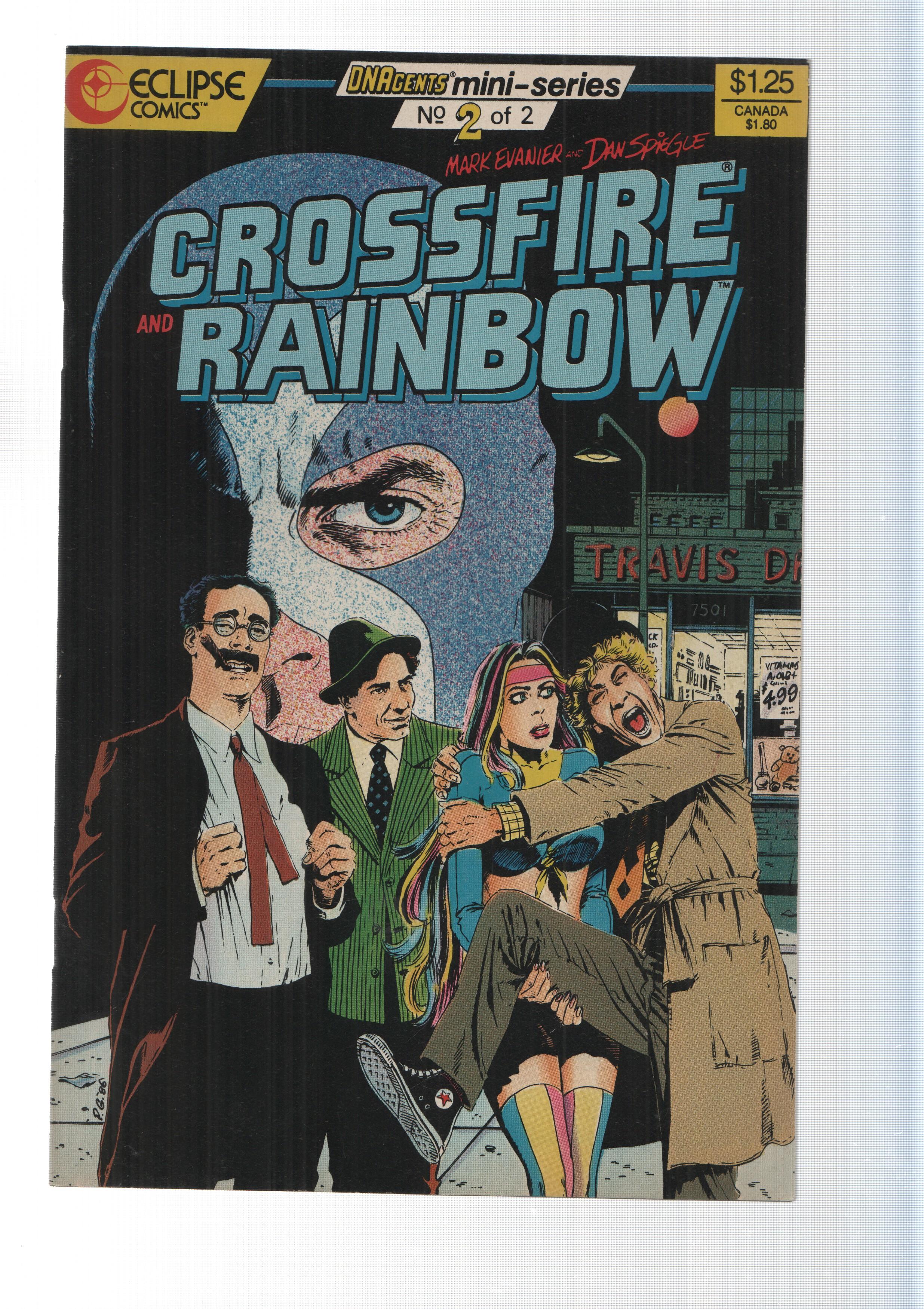 Eclipse: Crossfire and Rainbow num 2 - Night in west Hollywood, DNAGents mini-series. By Mark Evanier and Dan Spiegle
