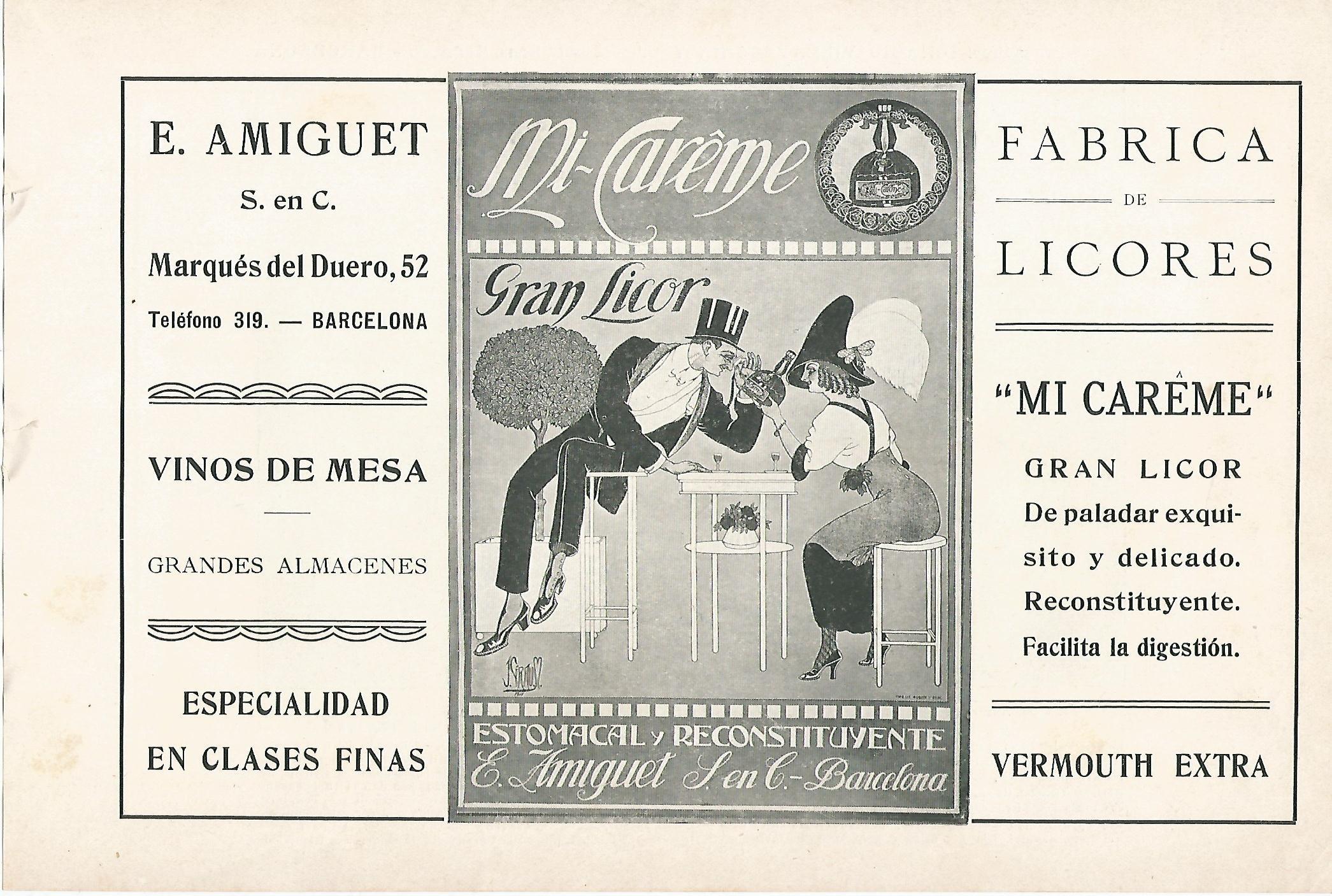 Lamina 060: E. Amiguet. Fabrica de Licores