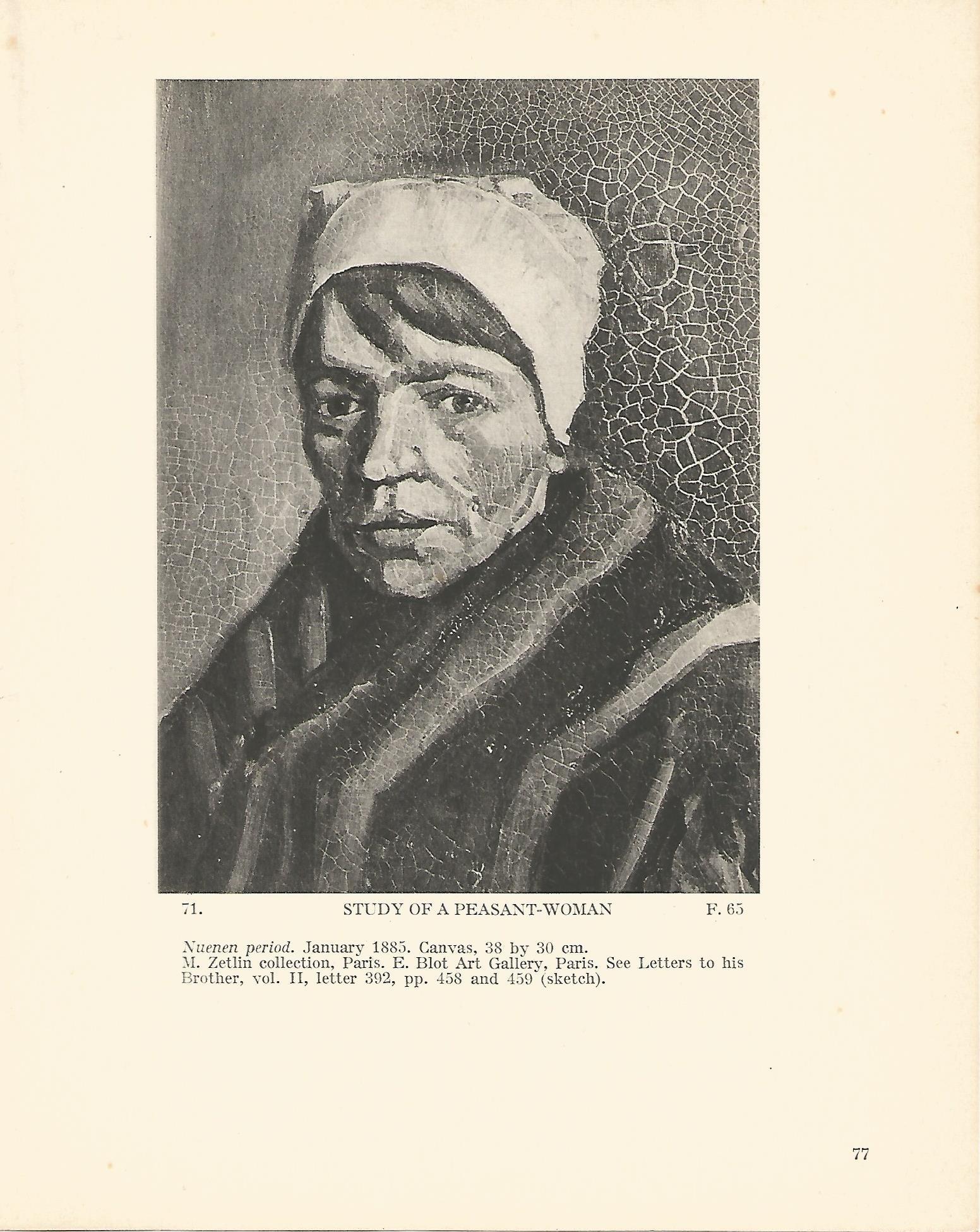 LAMINA 1224: VAN GOGH. Study of a Peasant-Woman
