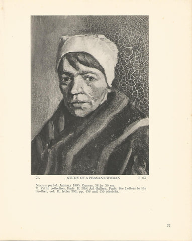 LAMINA 1224: VAN GOGH. Study of a Peasant-Woman