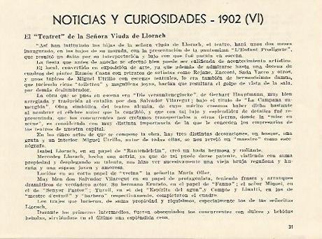 LAMINA 2555: Noticias y curiosidades 1902. El Teatret de la Viuda de Llorach