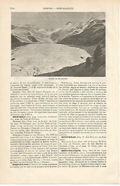 LAMINA ESPASA 8784: Glaciar de Morteratsch