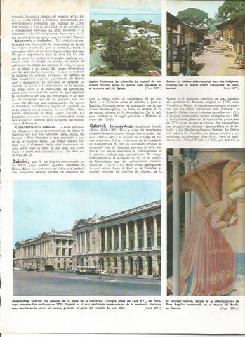 LAMINA MONITOR 0197: VISTAS DE GABON. PLAZA DE LA CONCORDIA DE PARIS. EL ARCANGEL GABRIEL POR FRAY ANGELICO