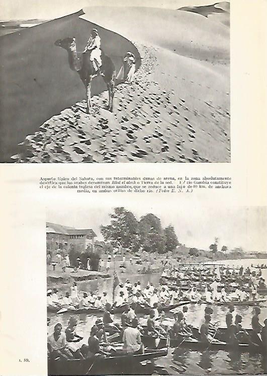 LAMINA GEOGRAFIA 0135: -el Sahara y el rio Gambia