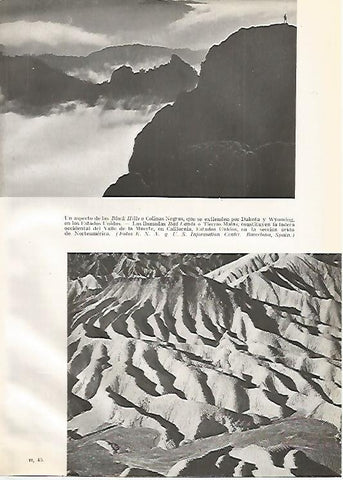 LAMINA GEOGRAFIA 0187: Black Hills Estados Unidos y Valle de la Muerte California