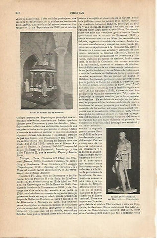 LAMINA ESPASA 14210: Tumba de Cristian III en Roeskilde Dinamarca