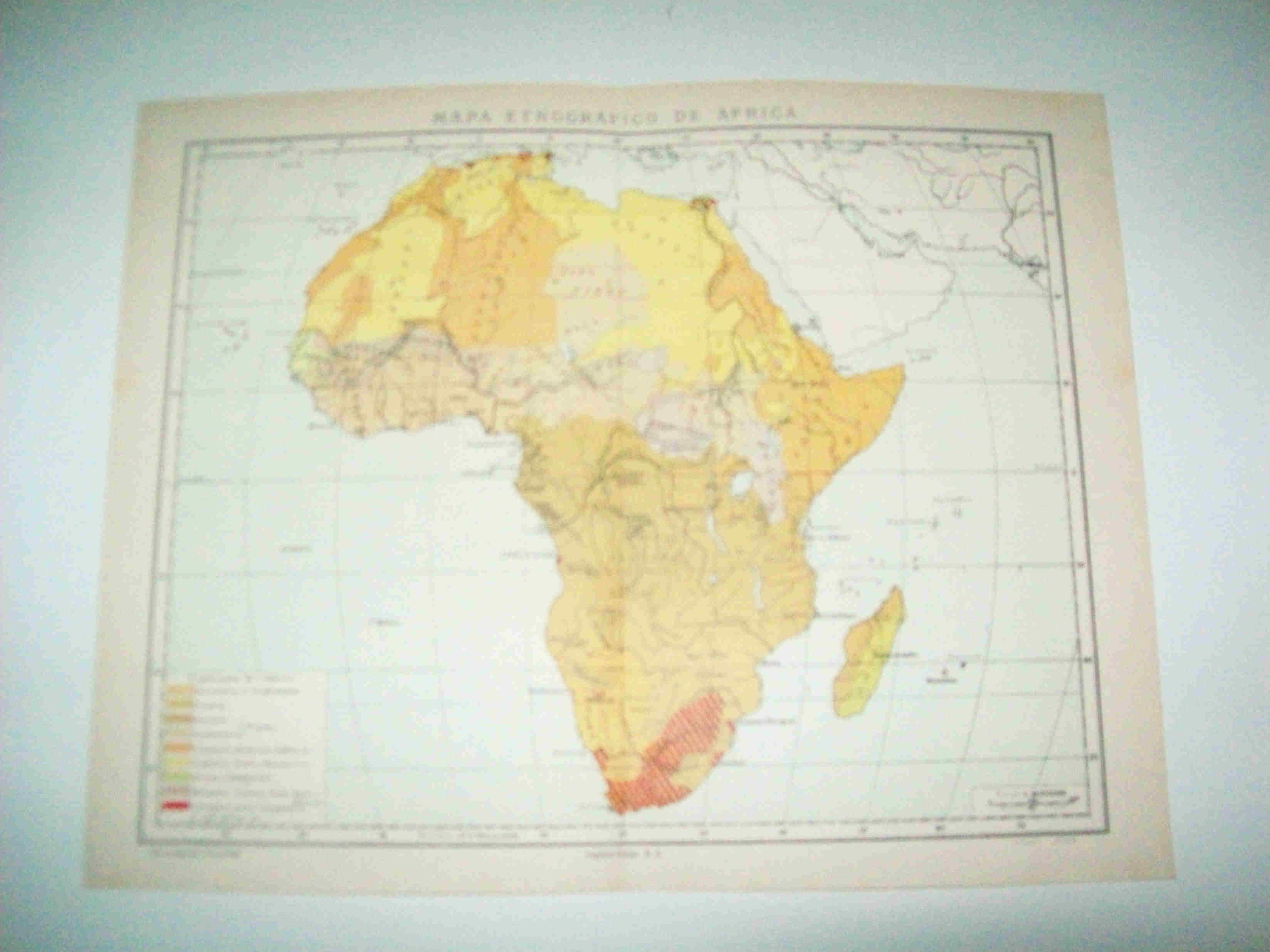 LAMINA ESPASA 15365: Mapa etnografico de Africa