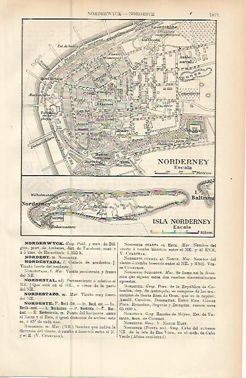 LAMINA ESPASA Alemania 9540: Plano de Norderney Alemania